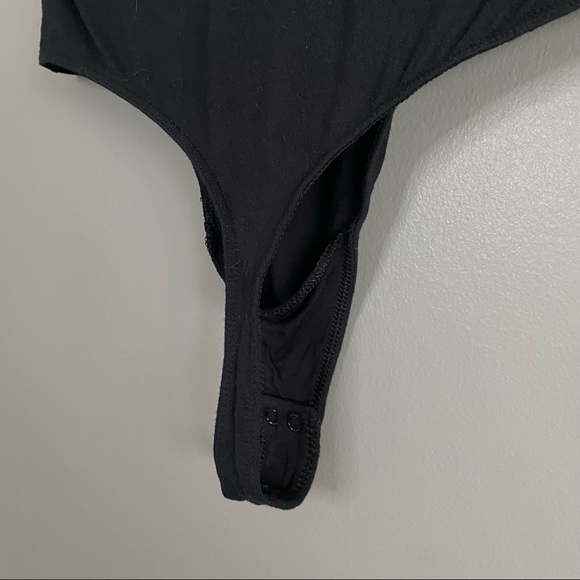 Wilfred Free Black Short Sleeve Viscose Thong Bodysuit Womens Size Small - Picture 3 of 7